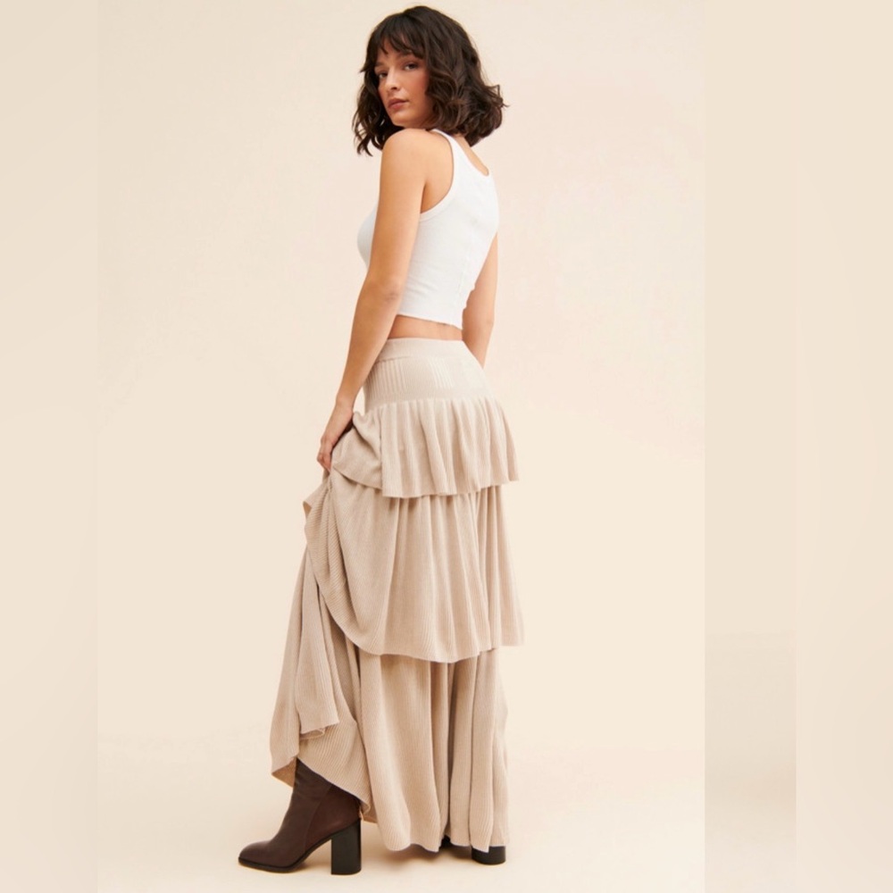 Free People Ruffle Knit Maxi, Size Small